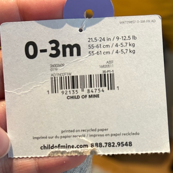 4/$20 Carter’s Child of Mine plaid newborn boy set “little brother” - Picture 4 of 6